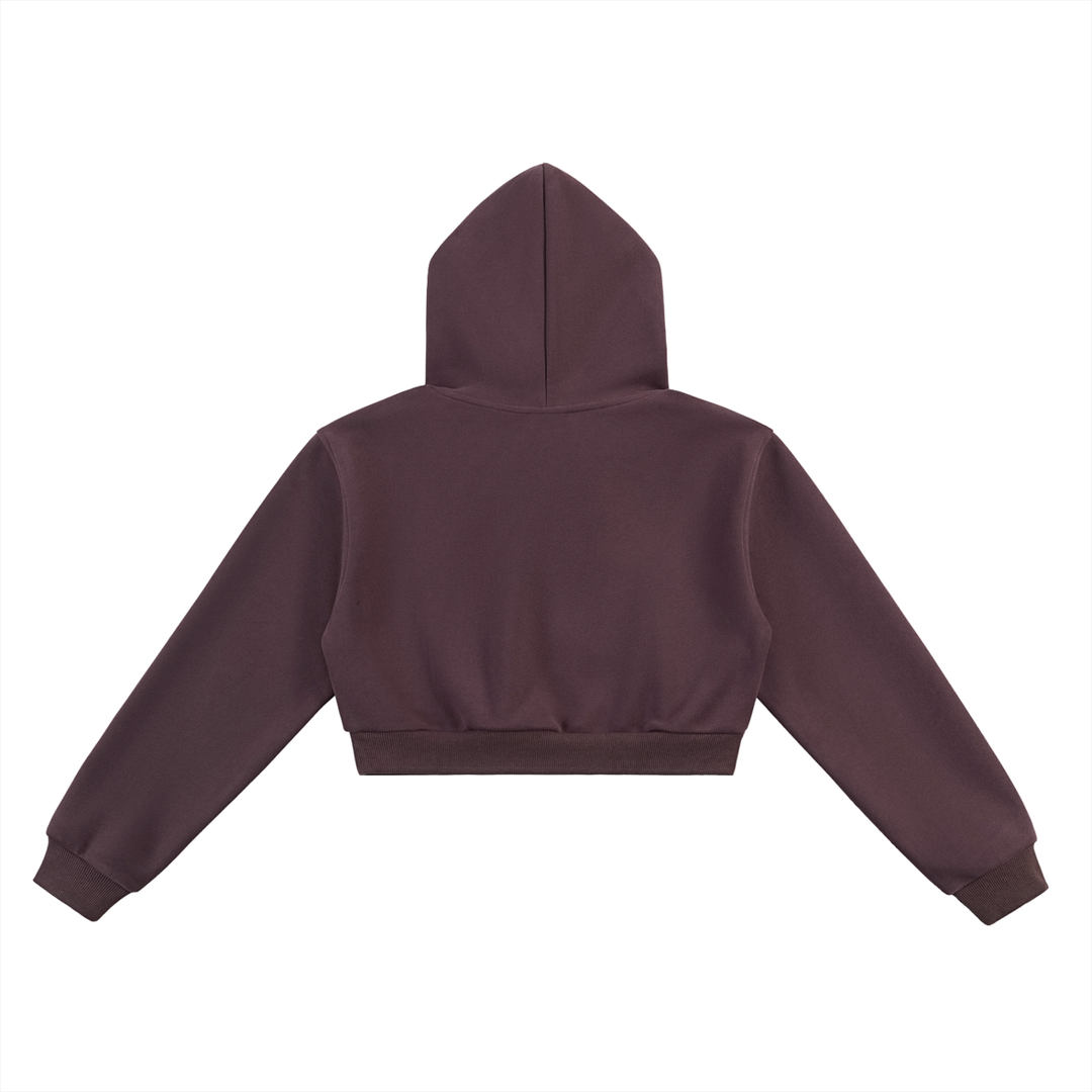 Sudadera Crop Básica Mujer