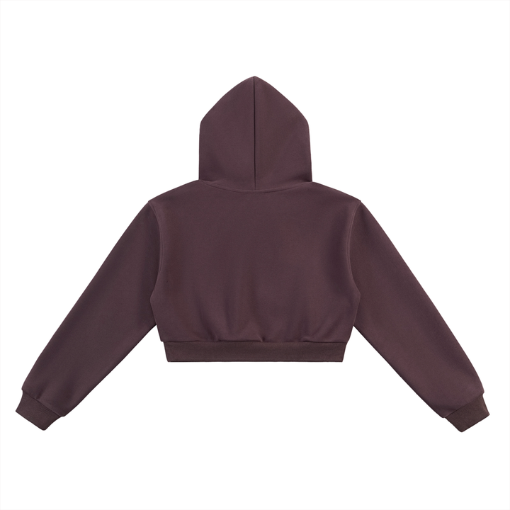 Sudadera Crop Básica Mujer