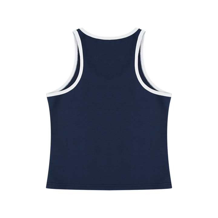Top Crop Bicolor de Tirantes Mujer