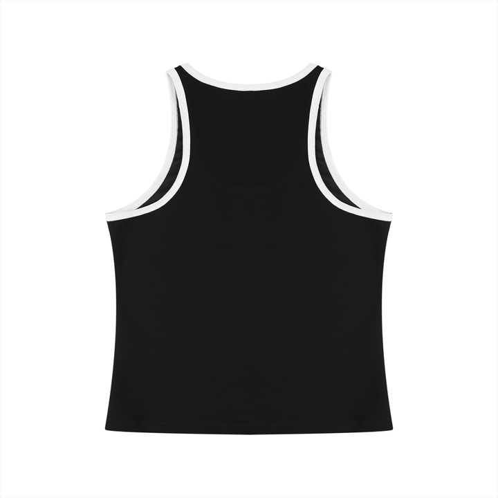 Top Crop Bicolor de Tirantes Mujer
