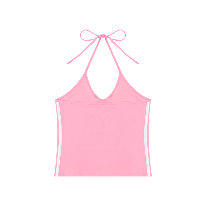 Top Crop Halter Bicolor Mujer