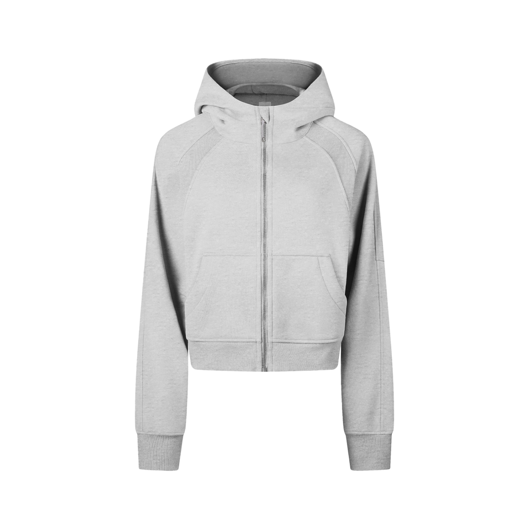 Sudadera Crop con Cremallera Mujer