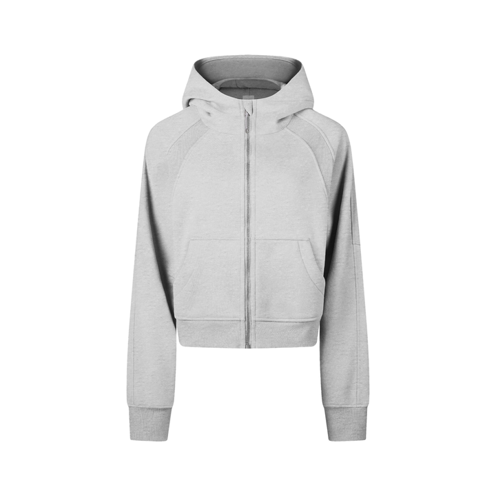 Sudadera Crop con Cremallera Mujer