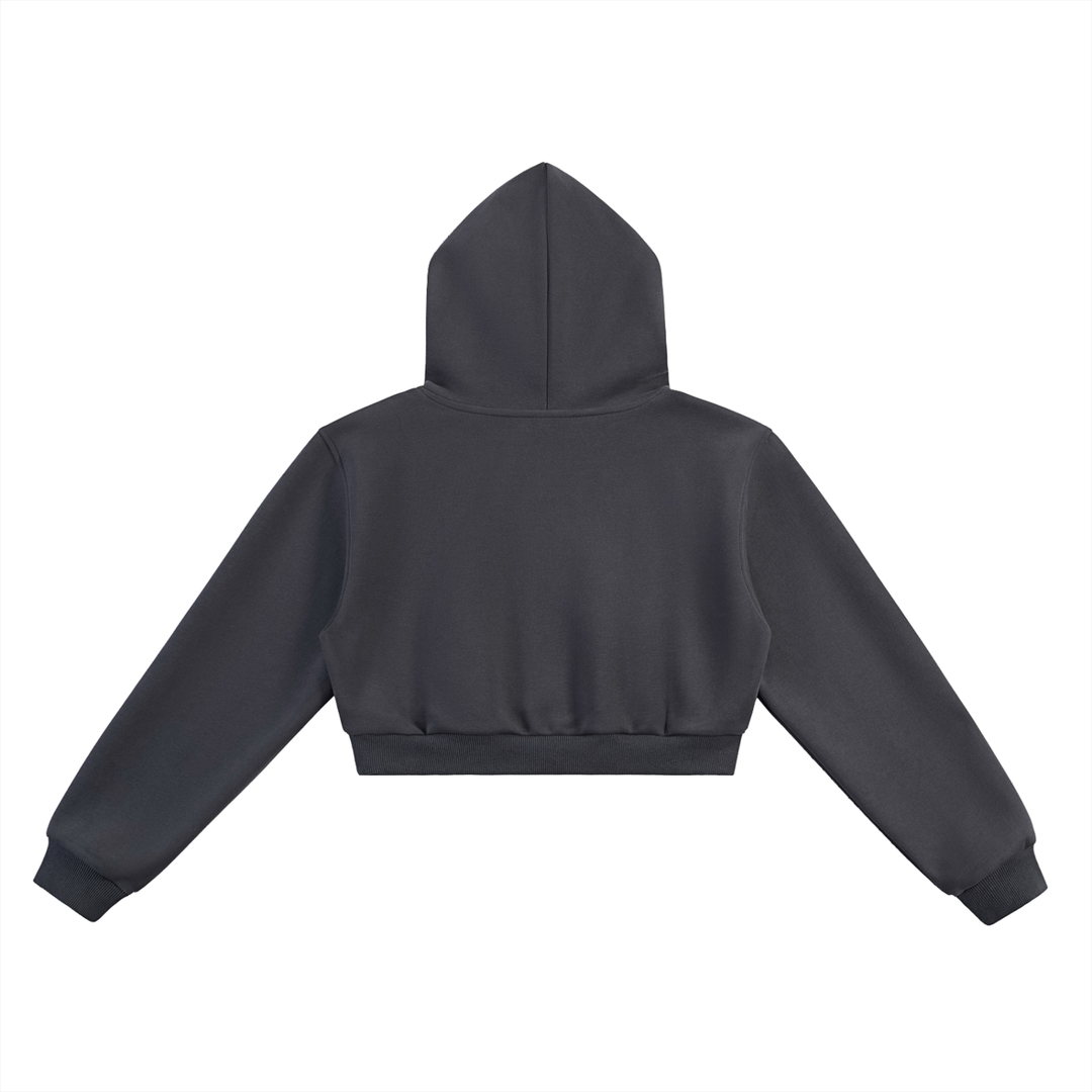 Sudadera Crop Básica Mujer