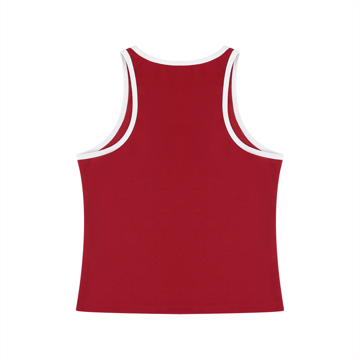 Top Crop Bicolor de Tirantes Mujer