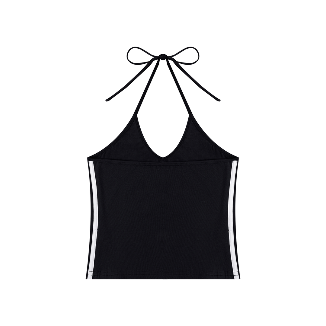 Top Crop Halter Bicolor Mujer