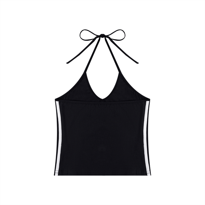Top Crop Halter Bicolor Mujer