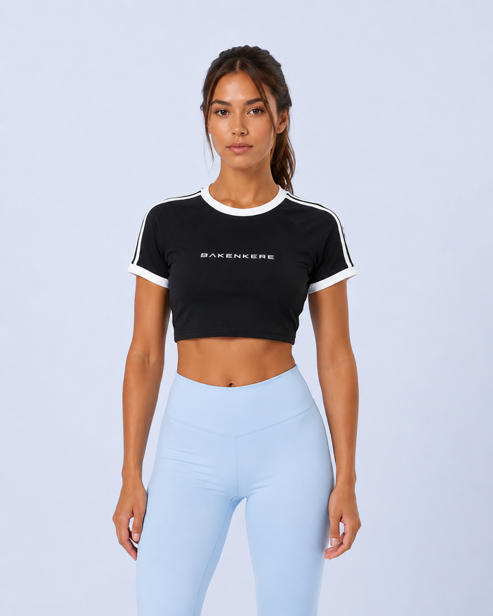 Top Crop Raglán Mujer