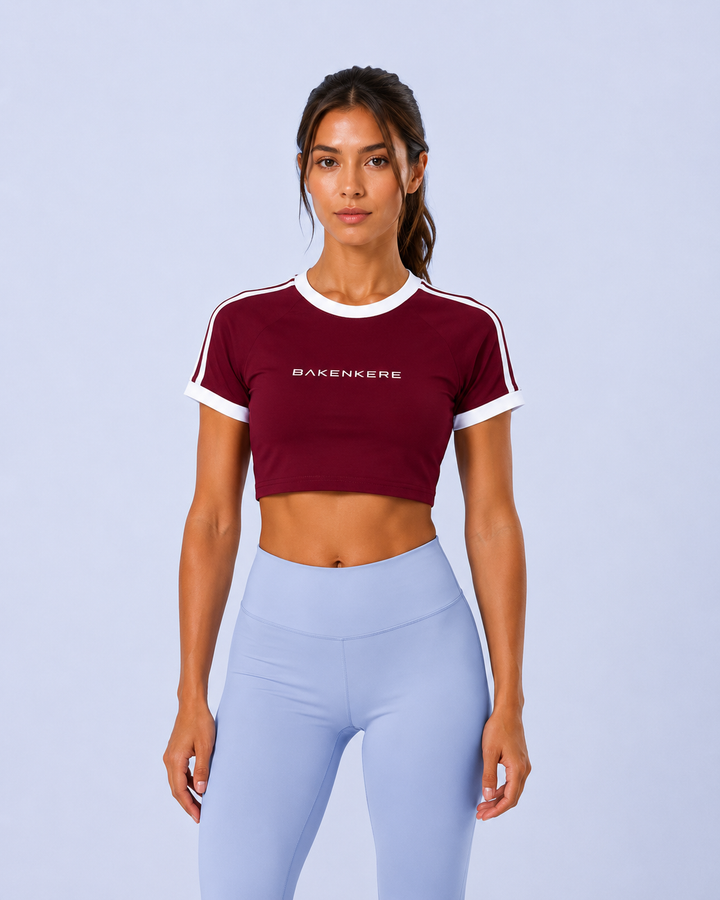 Top Crop Raglán Mujer