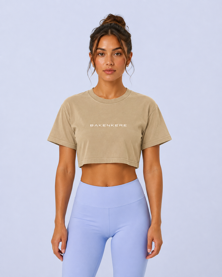 Top Crop Efecto Lavado Mujer