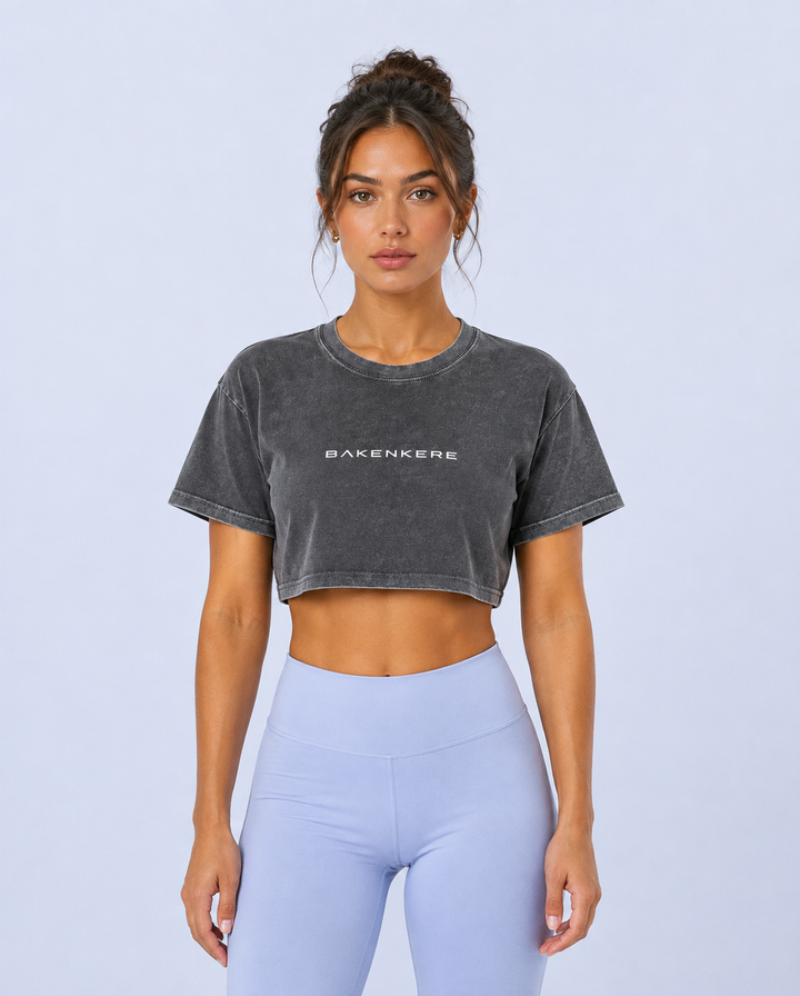 Top Crop Efecto Lavado Mujer