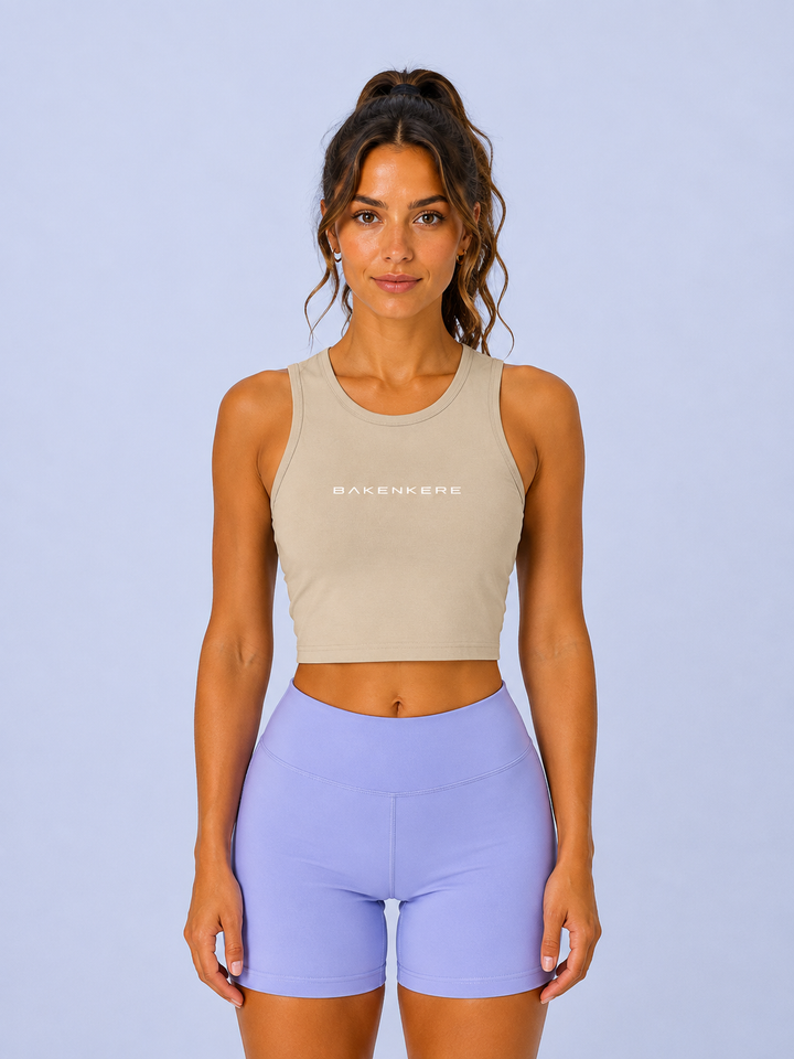 Top Crop Ajustado de Tirantes Mujer