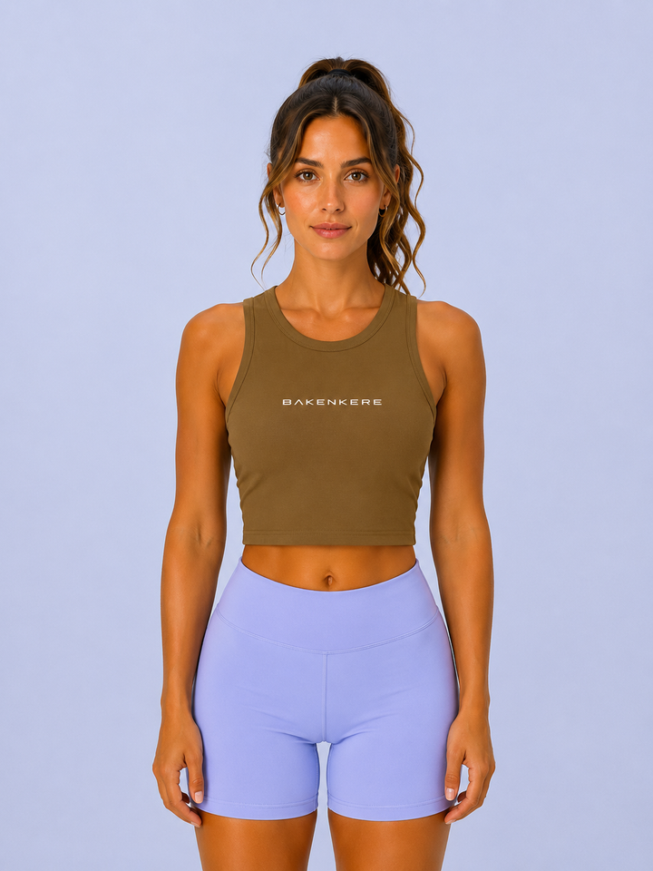 Top Crop Ajustado de Tirantes Mujer