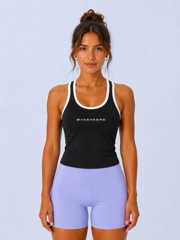 Top Crop Bicolor de Tirantes Mujer
