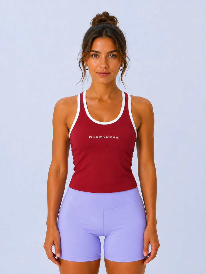 Top Crop Bicolor de Tirantes Mujer