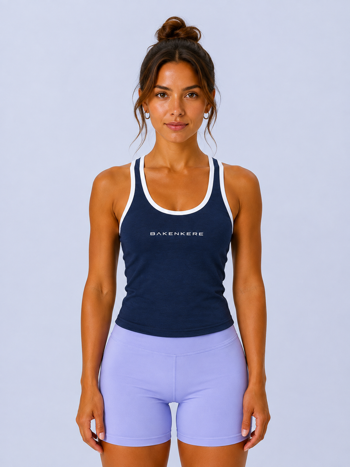 Top Crop Bicolor de Tirantes Mujer
