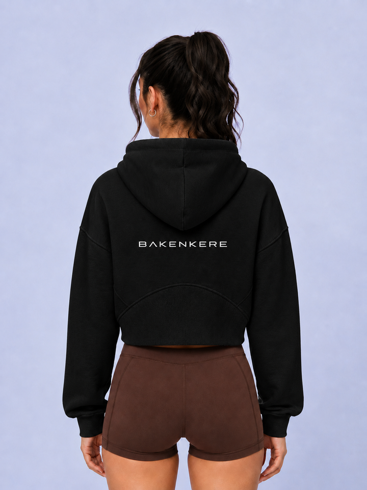 Sudadera Crop con Cremallera Mujer