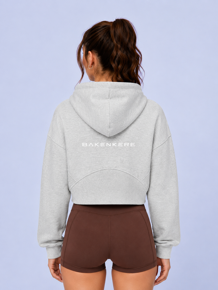 Sudadera Crop con Cremallera Mujer