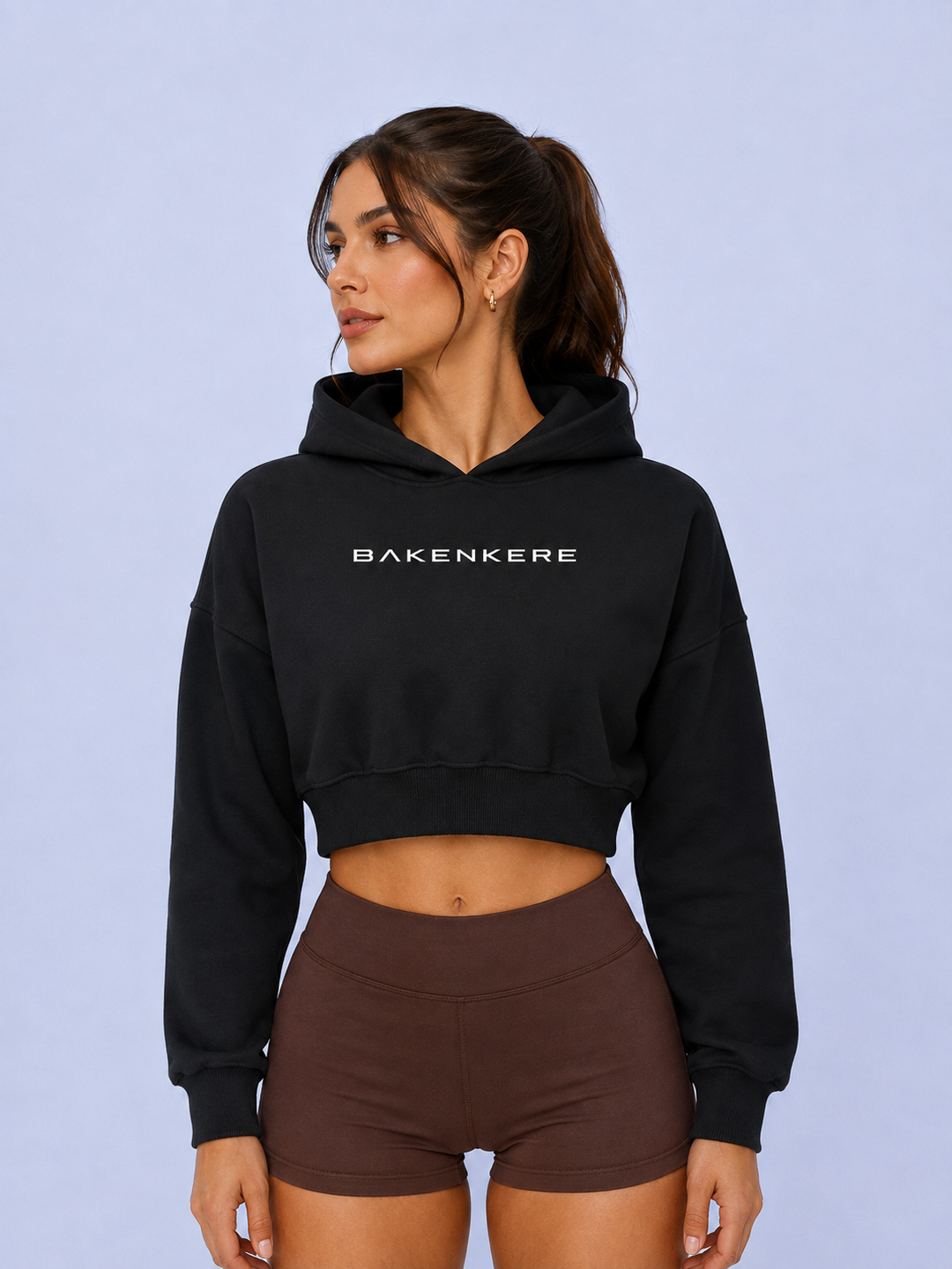 Sudadera Crop Básica Mujer