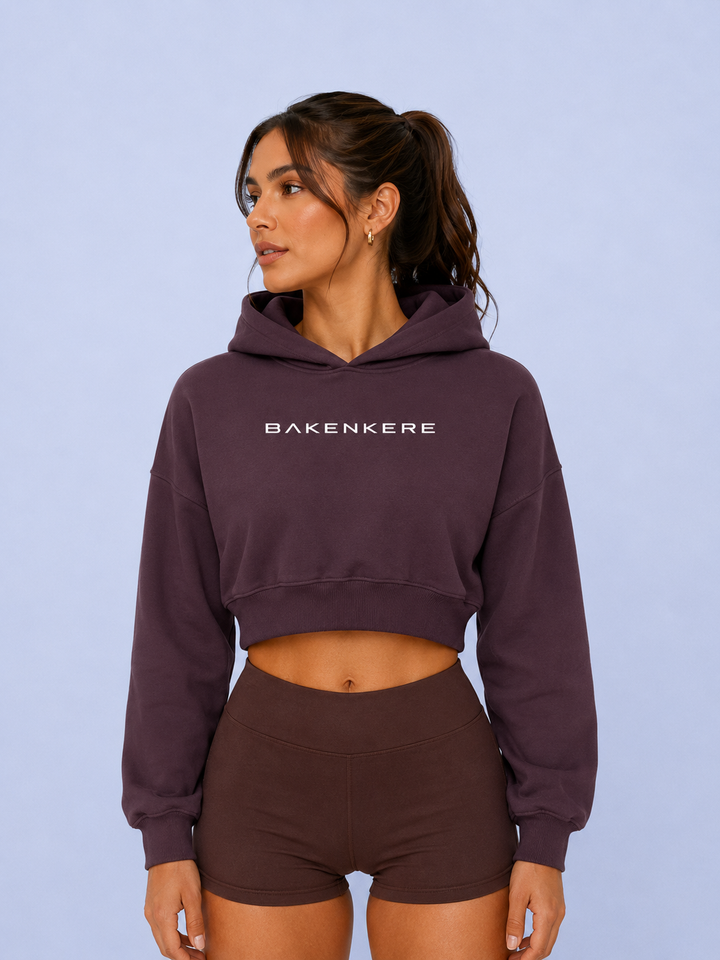 Sudadera Crop Básica Mujer
