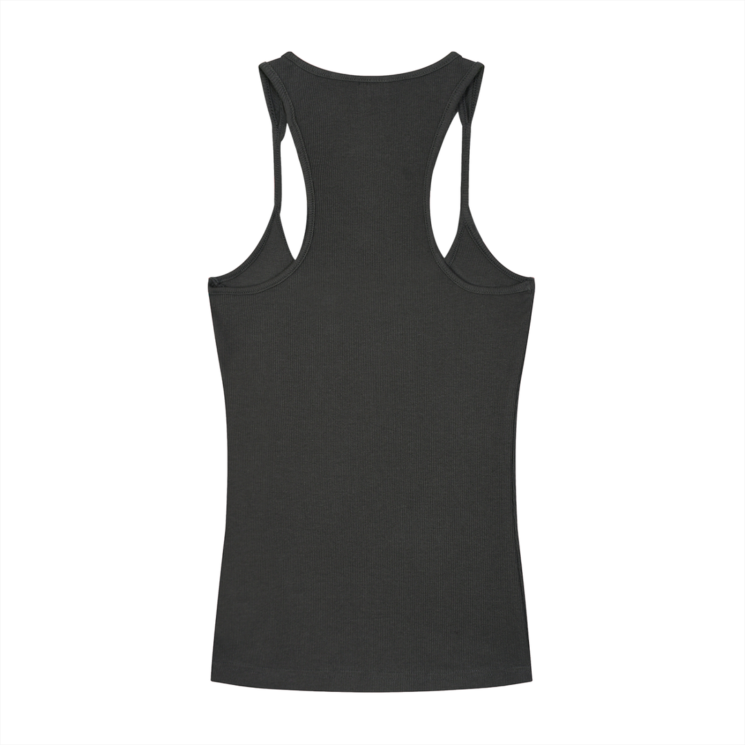 Top Racerback Acanalado Ajustado Mujer